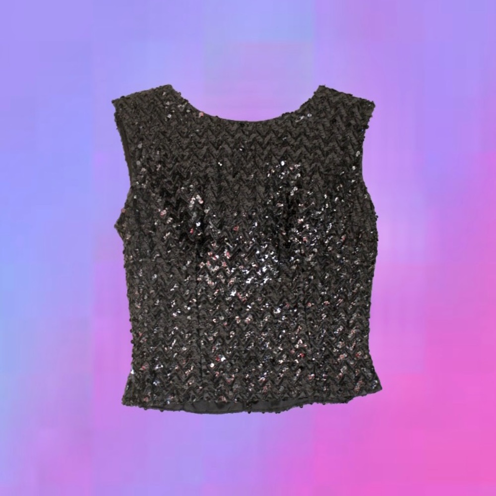 Stephen O'Grady Black Sequin Vintage Tank!